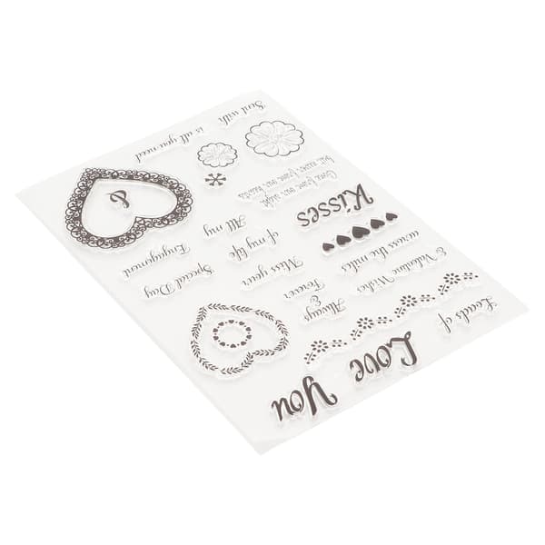 Klare stempler med form DIY resirkulerbare kortlagingstempler for scrapbooking