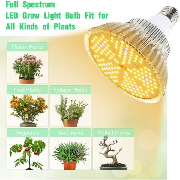 180W Plant Light, 120 LED Full Spectrum Plant Lampe, Plant grow pære lampe