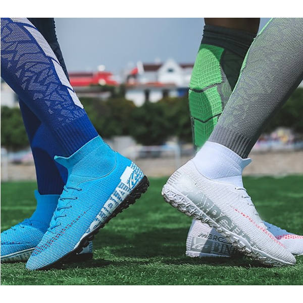 Utendørs fotballsko Høyankeltrening Sportssneakers Broken nail white 44