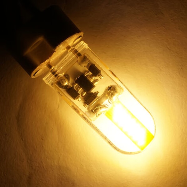 Glödlampa GY6.35-3W Silikon -COB AC / DC12V, varmvit - varmvit