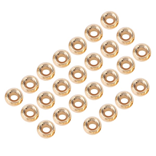 25 stk 2,8 mm gyldne wolframlegering fluebindekuler runde nymfehodeball fiskeredskap