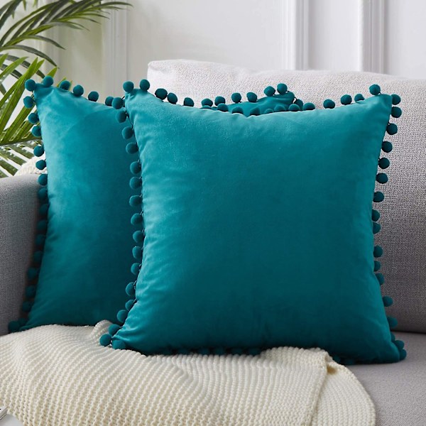 Dekorative lumbale putetrekk 12 X 20 tommer myke partikler Fløyels solide putetrekk 20**20* Teal