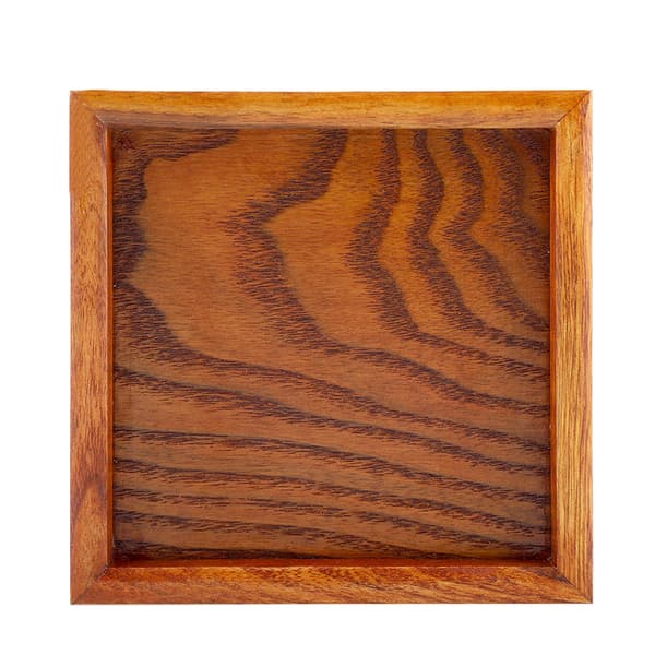 Solid Te-brett i tre 12,5x12,5 cm for servering av kaffe, sushi, snacks, kafé og restaurant