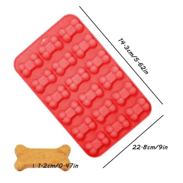 5 stk Silikone Chokolade Slikforme, Puppy Paw & Bone Non-stick Bageforme Isterningbakker, To Gumdrop Jelly Cake Muffin Cupcake