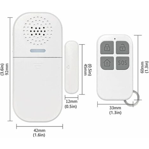 Dörrlarm, triomffönster- och dörrlarm med 130dB högt larmljud, batteridrivet dörr- och fönsterlarm för barn