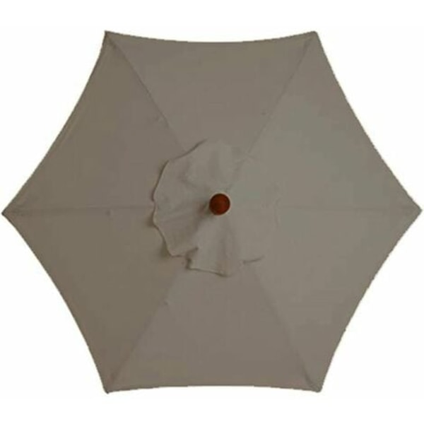 Erstatningsdeksel for parasoll - 6 ribber - 3 M - Vanntett - Anti-Ultrafiolett - Erstatningsstoff (3M / 9,8 Ft, Khaki)