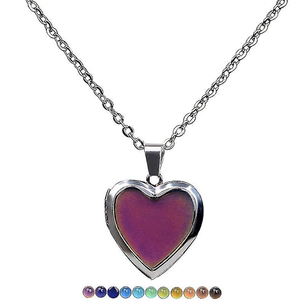Mood Halsband Hjärthänge Halsband Temperaturkontroll Färgbyte Halsband Hfmqv