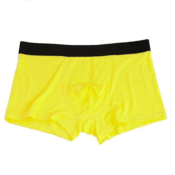 Mænd Boxer Briefs Undertøj Åndbar Trunks Underbukser Yellow M