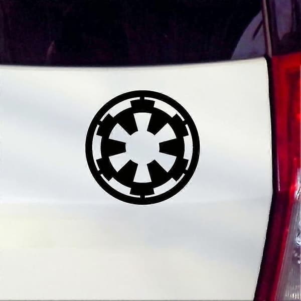 5 pcs Star Wars Galactic Empire Car Body Bumper Window Decor Decals Sticker Mengxi White White