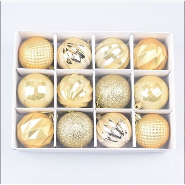 Presentdekoration juldisplay bollar gold