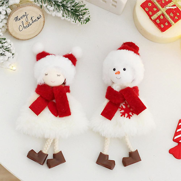 Julgransdekor Ängel Älg Snögubbe Santa söta dockor