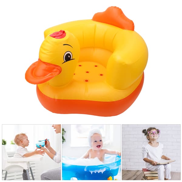 Oppblåsbar Babystol Sofa Sikkerhet Baksete Gul And Design 60KG Bæreevne
