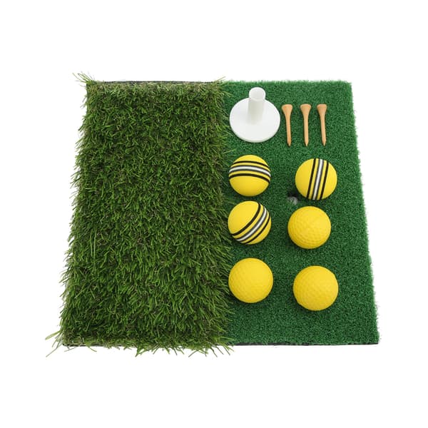 Dual Grass Mini Golf Träningsmatta Launch Zone Slagmatta