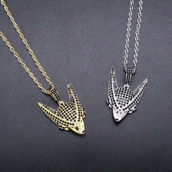 Hip Hop Halsband Trendiga Hip Hop Halsband för män och kvinnor Silver
