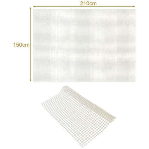 150*210CM Anti-Slip Mat Skridsikker Mat Anti-Slip Mat Anti-Slip Net Mat Bumper - Hvid