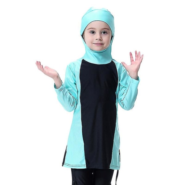Barn Flickor Muslimska Islamiska Modest Burkini Badkläder