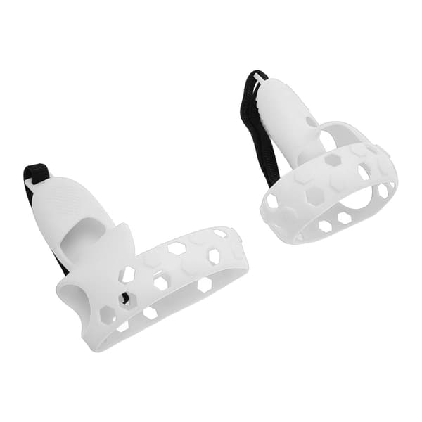 Silikon VR Controller Greppskydd Skyddande Hylsa Anti-Kast Handledsrem för Quest 2 Grå Vit