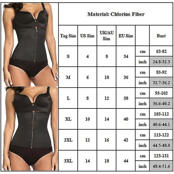 Naisten korsetti waist trainer vatsan vyö vartalon muotoiluun 2XL