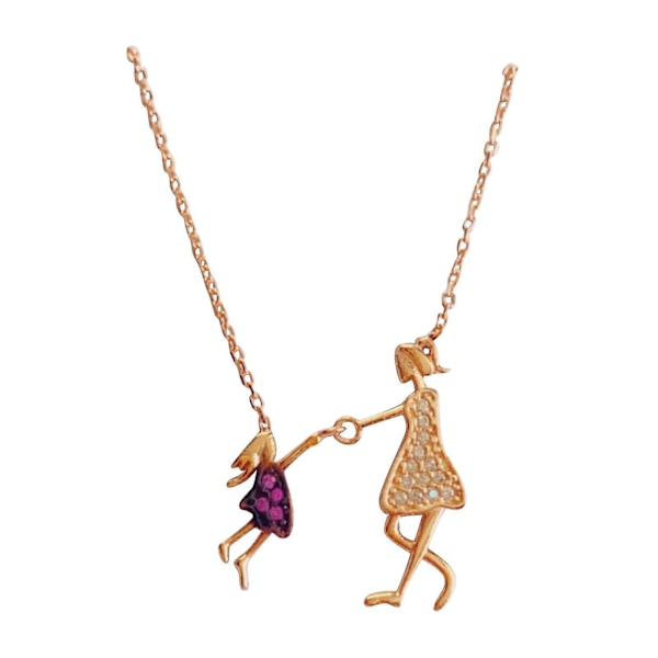Den bästa morsdagspresenten från dotter till mor Mor och dotter halsband