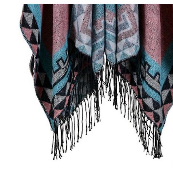 Diamond Fringe sjal för damer Black and white