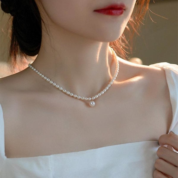Halsband Pärla 14k tjejer&#39; Modesmycken Ac3209 Purple