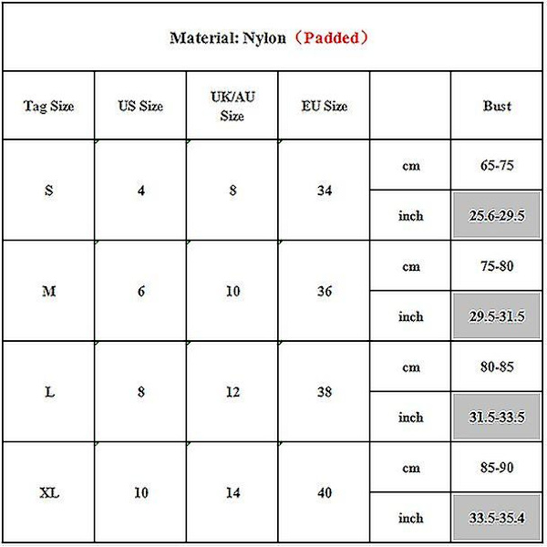 Naisten harjoittelu Jooga Kuntosali Urheilu Fitness Push Up Bra Black XL