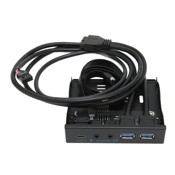 USB 3.2 Hub 10Gbps Frontpanel Plug and Play Jernskal Floppy Disk Reader Kompatibel med Windows og Linux
