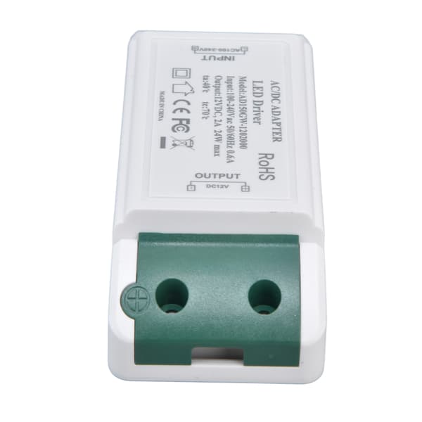 12V DC 24W 2A LED-driver for LED-stripe og skaplys