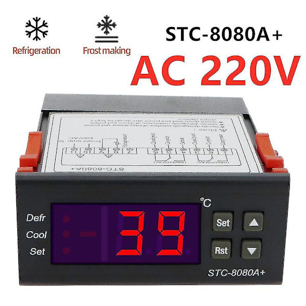 Stc-1000 Stc-3000 3008 3018 3028 Digital temperaturregulator Stc-8080a+ Stc-200 Stc-100a Termoregulator 110-220v 10a STC-8080A 220V