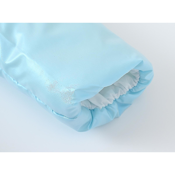 Børne polstret jakke Lang krave hætte polstret jakke 130cm Light blue