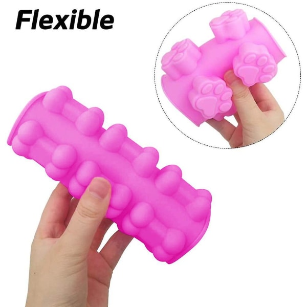 5 stk Silikone Chokolade Slikforme, Puppy Paw & Bone Non-stick Bageforme Isterningbakker, To Gumdrop Jelly Cake Muffin Cupcake