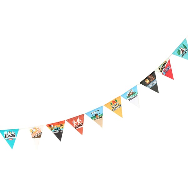 Camping String Flag 3 Meter Vimpel 10 stk Fargerik Vimpelbanner Utendørsdekorasjon