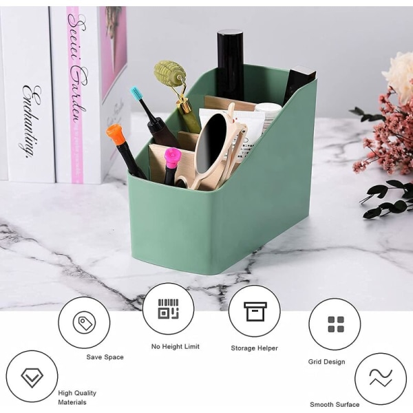 Trä skrivbord förvaringsbox, mångsidig kontorsmaterial Organizer