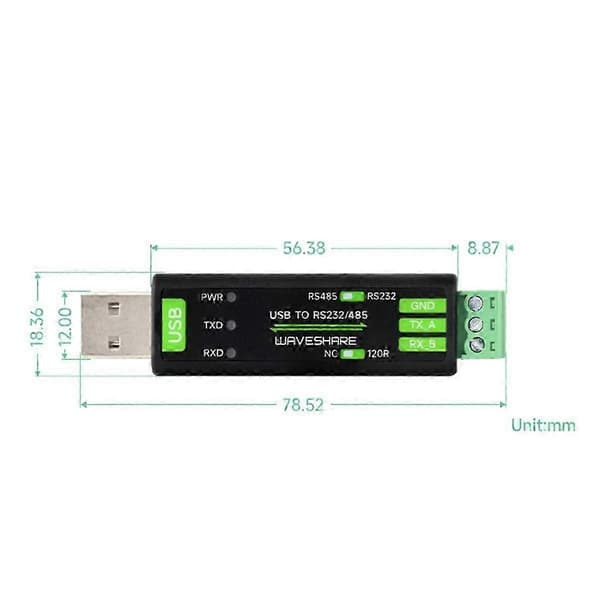 USB-RS232/485-sarjaporttimuunnin FT232RNL Linuxille, Androidille, Win 11/10/8.1/8/7