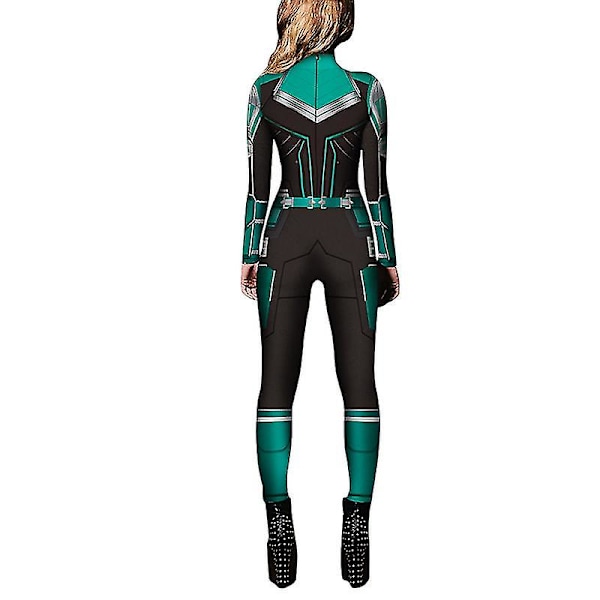 Halloween Captain American Iron Man-kjole-bodysuit til kvinder M Green