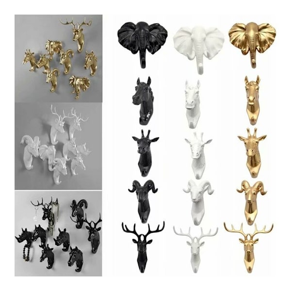 Black Horse Door Hook Seinään ripustettava avaimenperä Avaimenperä Kuisti avaimenperä ripustin oven koukku