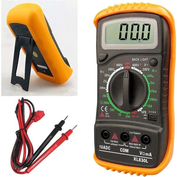Lcd Digital Multimeter, CD Multimeter Spændingstester Digital Multimeter AC DC Voltmeter Multimeter Tester Kredsløbstester