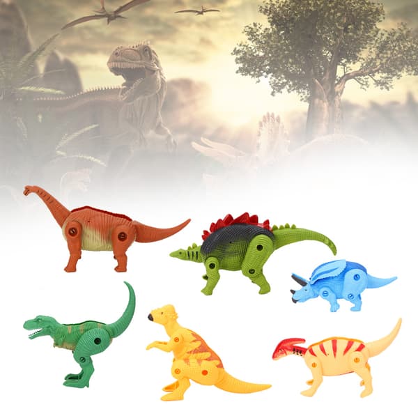 6 stk dinosaur egg svært realistiske transformerende dinosaurleker for barn