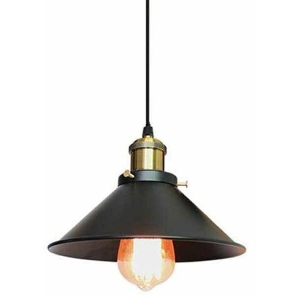 Retro pendel Ø 260 mm industrielt design Edison lysarmatur loftslampe E27 metal pendel lysekrone, sort