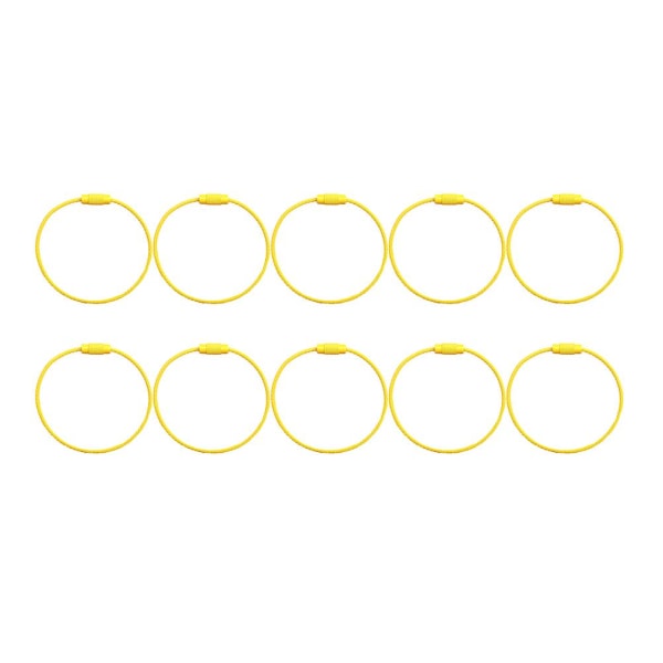 10 kpl Creative Avaimenperä Metal Fashion Retro Yksinkertainen Kestävä Avaimenperä (laventeli) Yellow