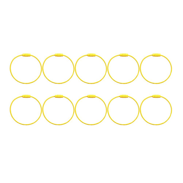 10 stk kreativ nøkkelring metall mote retro enkel slitesterk nøkkelring for nøkkel (lavendel) Yellow