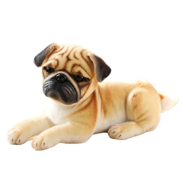 Simulering Dog Plysch Toy Mjuk stoppad docka 32cm Wrinkled Skin Dog