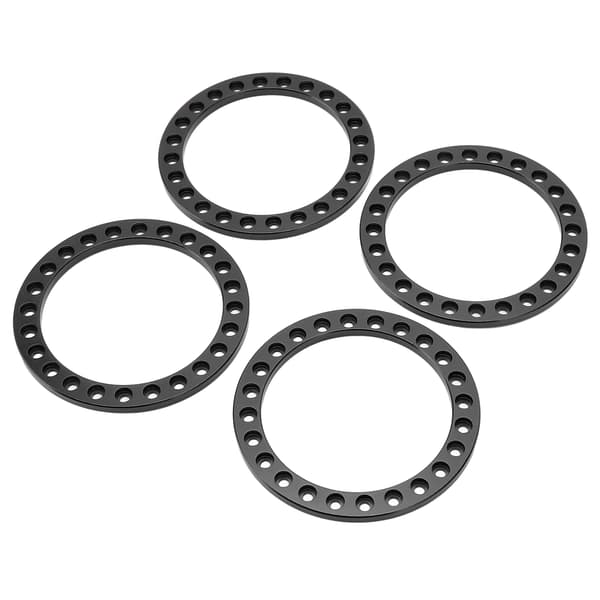 4 stk. Ydre Beadlock-ring af aluminiumslegering til 1,9 tommer VP-hjulfælg, sort