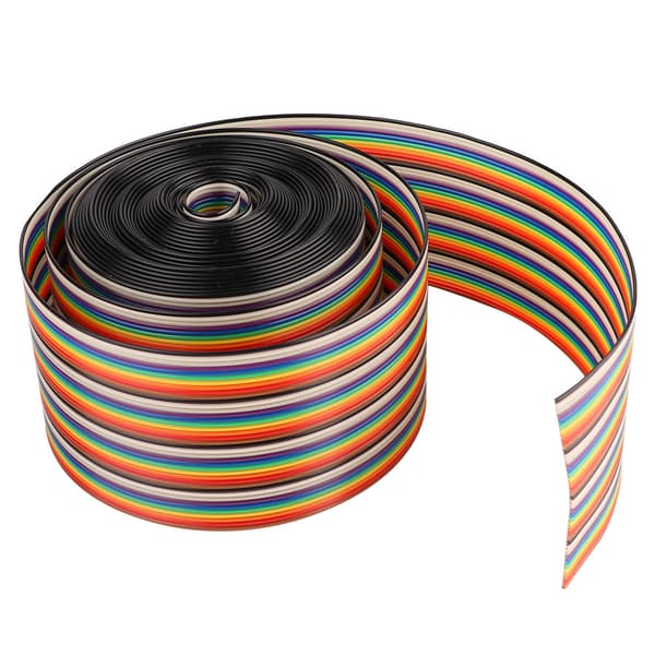 40P 1,27 mm stigning flat regnbuebåndkabel 5,08 cm bredde 5m