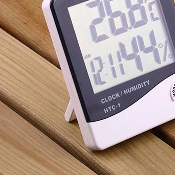 Elektronisk LCD Humidometer Temperaturmätare Hem Desktop Hygrometer Termometer Fuktmätare Papper Fuktighetsmätare