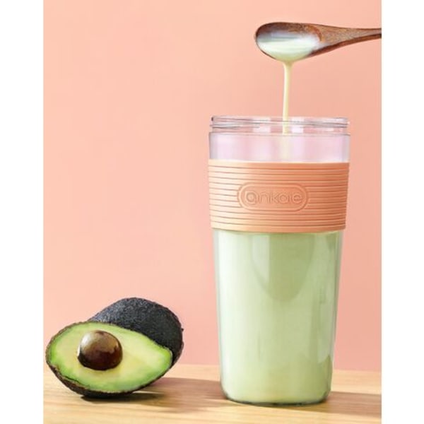 Bærbar blender, blender i specialstørrelse til smoothies, juice og smoothies, USB genopladelige juiceflasker, pink