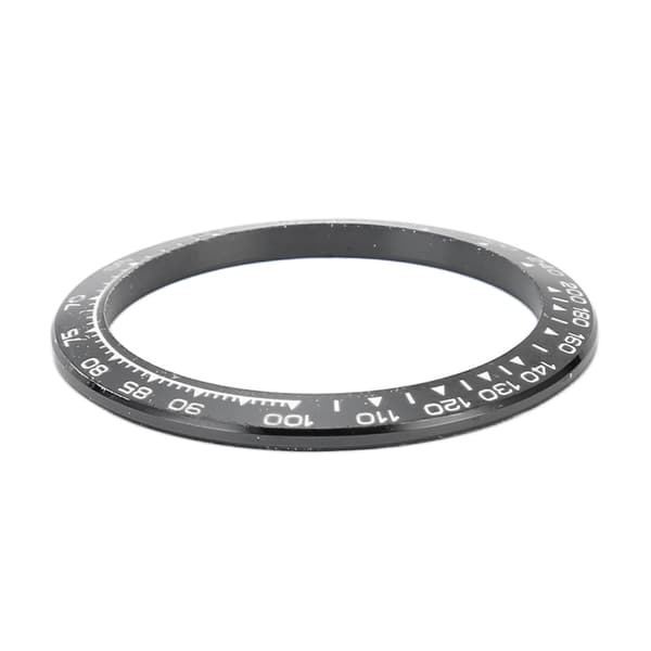 Keramisk Bezel-indsats Udskiftning Ur Bezel Hvid Skrift Sort Baggrund
