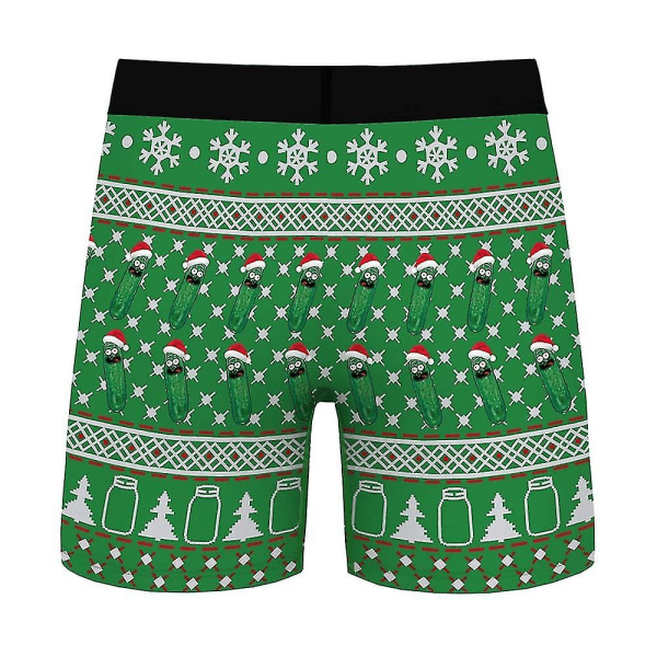 Christmas Boxers Shorts Truser Herre Stretch underbukser C M