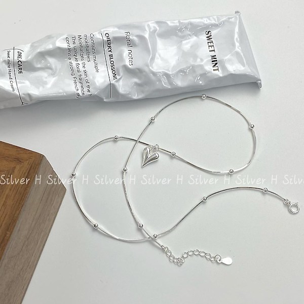 Kaulakoruheart Stud hopea muotikorut Ac5333