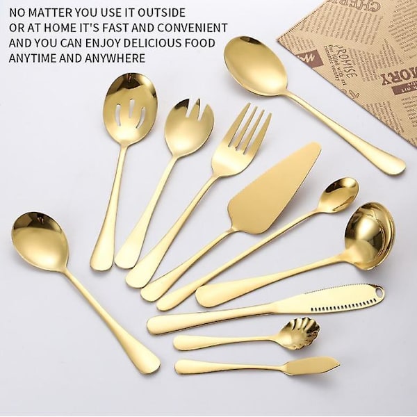 Set tarjoilukappale 11 kpl kultaa gold